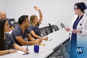 Westcliff University College of Nursing; nursing students in classroom