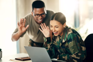 military advisors on introductory video call